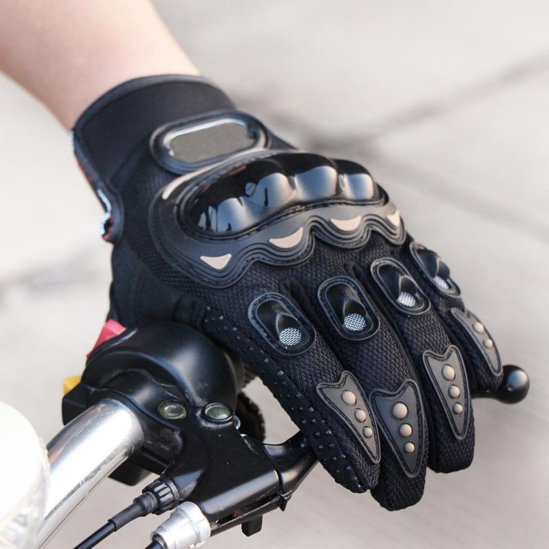 Breathable Full-Finger Anti-Fall Motorcycle Gloves with Touchscreen Capability and Wrist Guards for Off-Road Riding