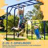Klätterställning Utomhusklipptorn med Gymstång Pull-up-stång för Barn 3-8 År upp till 150 kg 250x190x180 cm Svart