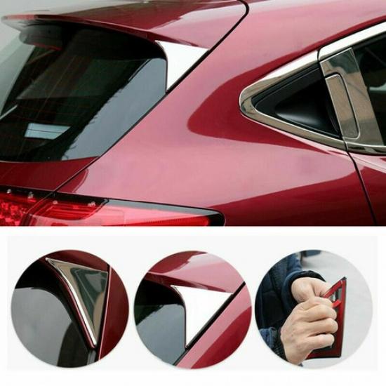 For Honda HR-V HRV 2016-2019 Chrome 2X Rear Window Spoilers Wing Cover Trim