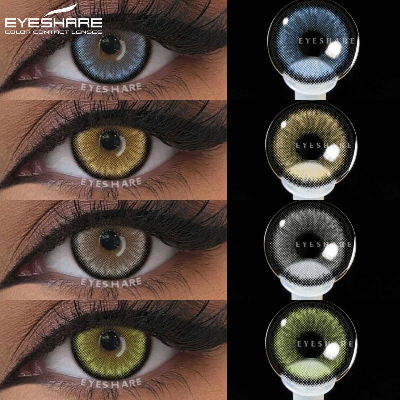 1 Pair Colored Contact Lenses for Eyes Natural Blue Eye Lenses Gray Lens Eye Contacts Cosmetic Beauty Pupil Makeup Lens