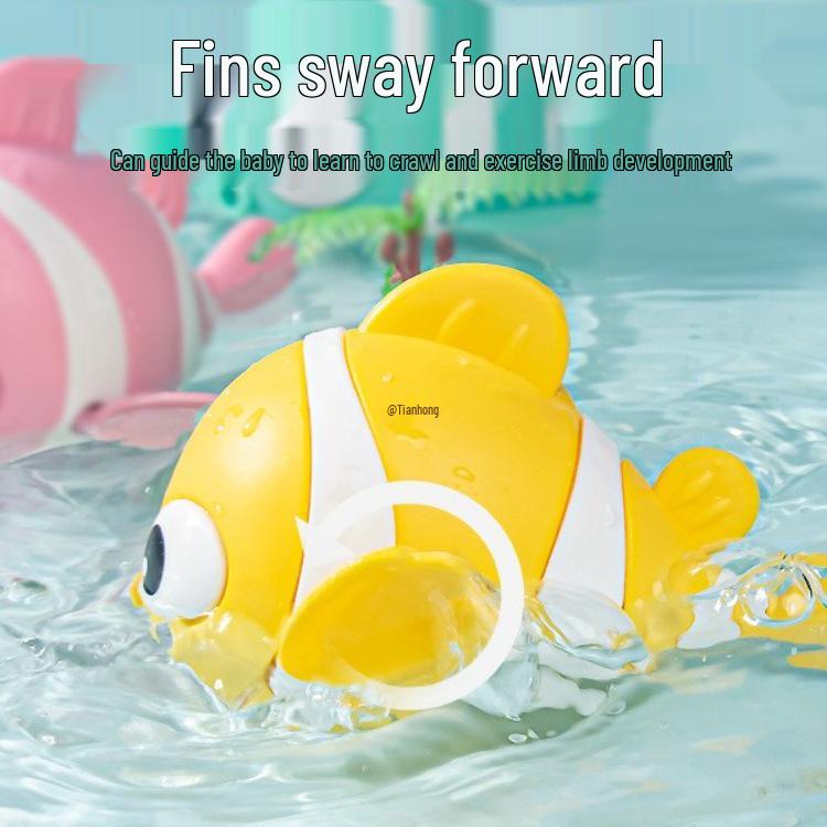 Wind-Up Clownfish Bath Toys for Kids - Fun Swimming Water Play