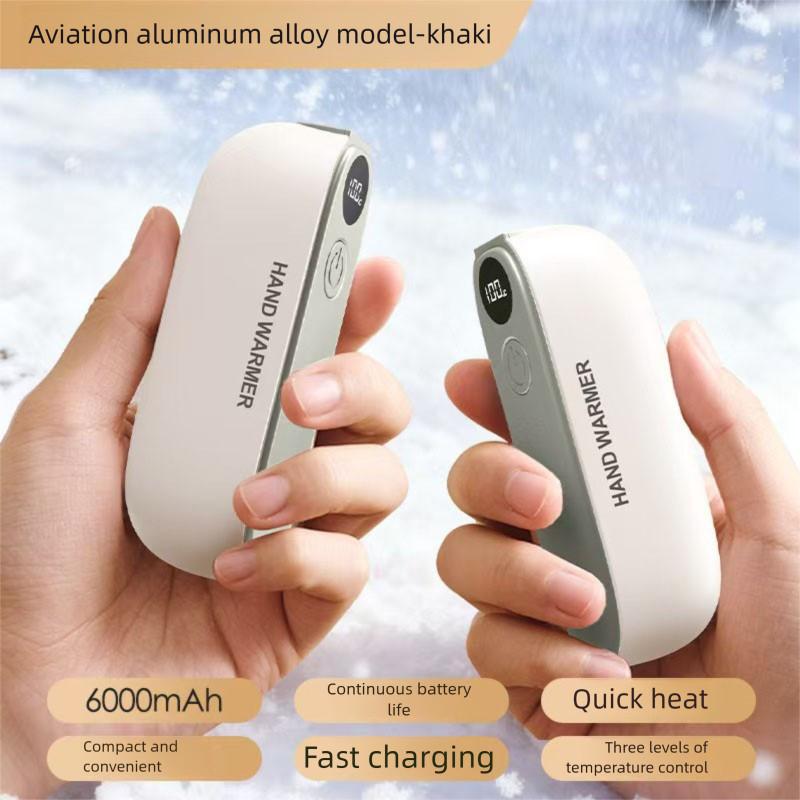 2-in-1 Magnetic Dual Electric Hand Warmer Portable Pocket Handwarmer 360° Surround Heating Warm Hands Treasure