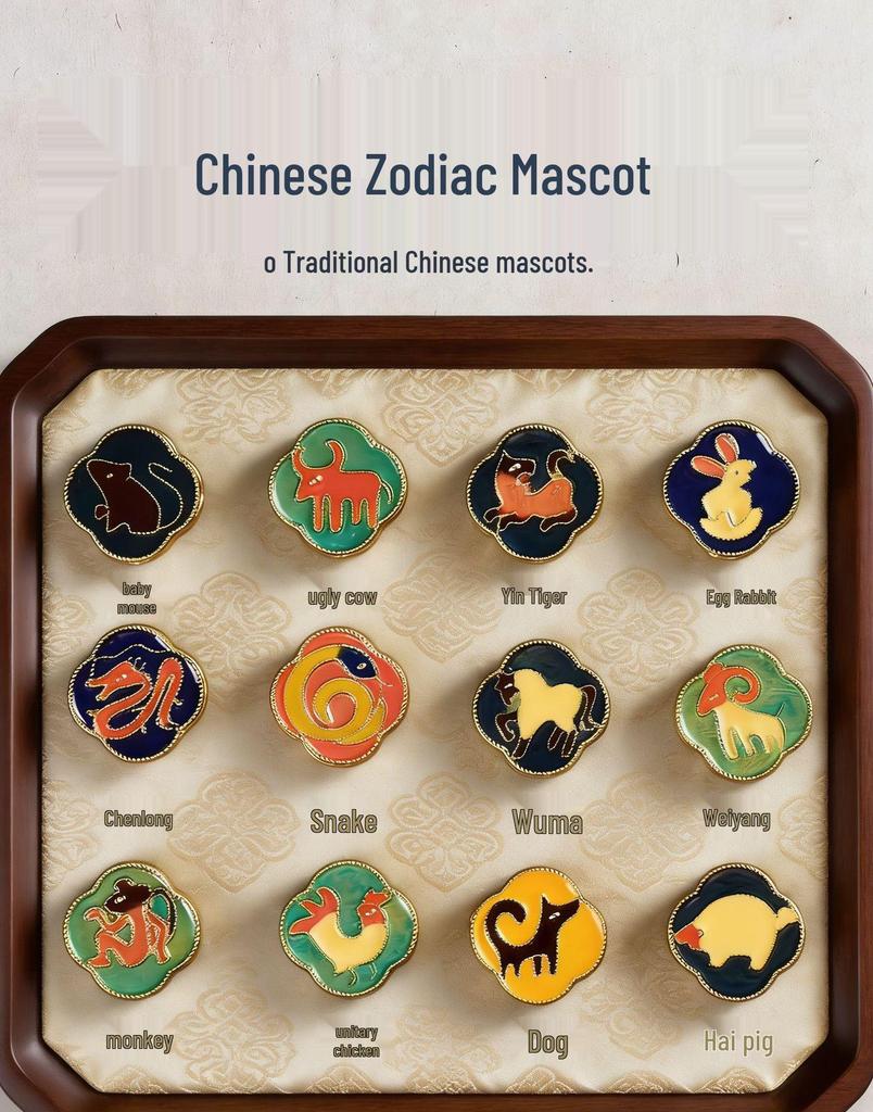 Zodiac Animal Keyring: Gold Pendant for Men & Women - Success & Wealth Talisman