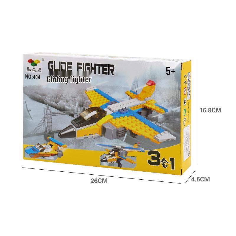 Children's Creative Building Blocks - Car, Airplane, and Fighter Toy Set