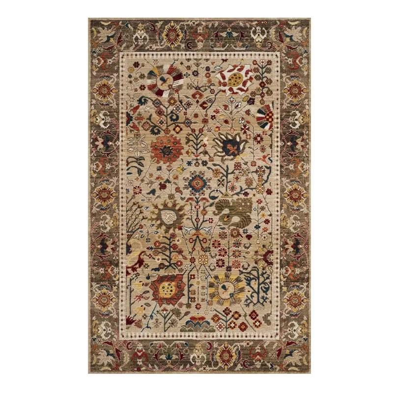 Persian Retro Style Living Room Bedroom Bed Soft Mat Washable Foldable Carpet Entry Door Mat Suitable for Living Room, Bedroom