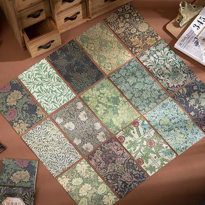 60pcs/boxed Vintage Literature and Art Hand Tent DIY Decorative Foundation Paper Hand Made Scrapbooking Junk Journal Supplies