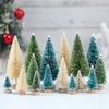8pcs Artificial Mini Wooden Christmas Tree Christmas Decoration Small Sisal Christmas Tree Tabletop Ornaments Xmas 2025 Gifts
