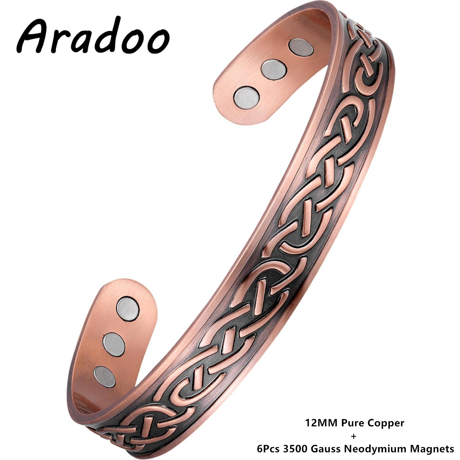 

Minimalist Design Copper Bracelets for Men & Women with Ultra Strength Magnetic Field Cuff Bangle Jewelry Gifts