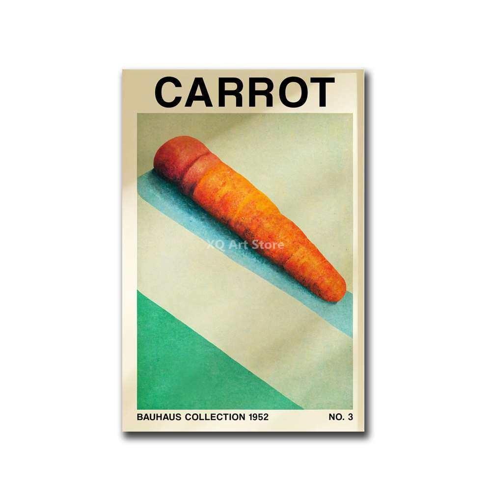 

Винтажный ботанический растительный принт, редис, лук, чеснок, капуста, холст, живопись, вегетарианский постер для кухни, ресторана, декор 40x50cm No Framed