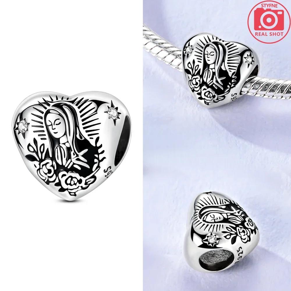 Pendants Woman Pink Heart Air Balloon Wishing Bottle Original Copper Charm Bead Fit Bracelet Women Jewelry Gift Diy
