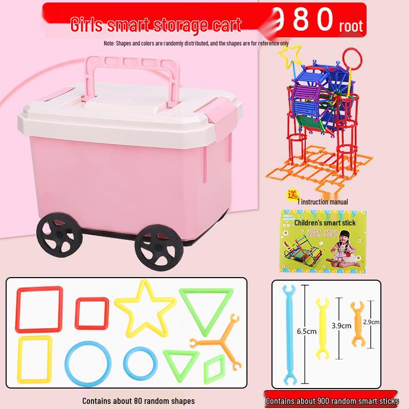 138-Piece Smart Stick Building Blocks for Children's Educational Desktop Insertion – Plastic Handmade Toys