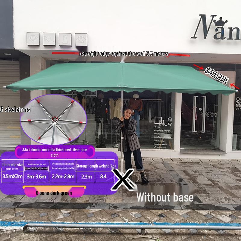 Commercial Outdoor Tilting Sunshade Umbrella: Large, Foldable, Thickened Awning for Sun Protection