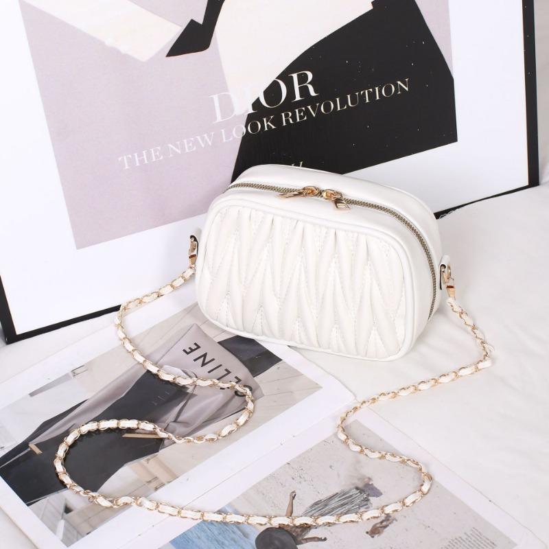 Bestickter Faden kleine Tasche Damen Sommer neue Mode Muscheltasche lässig schlicht Damen Diamantkette Umhängetasche