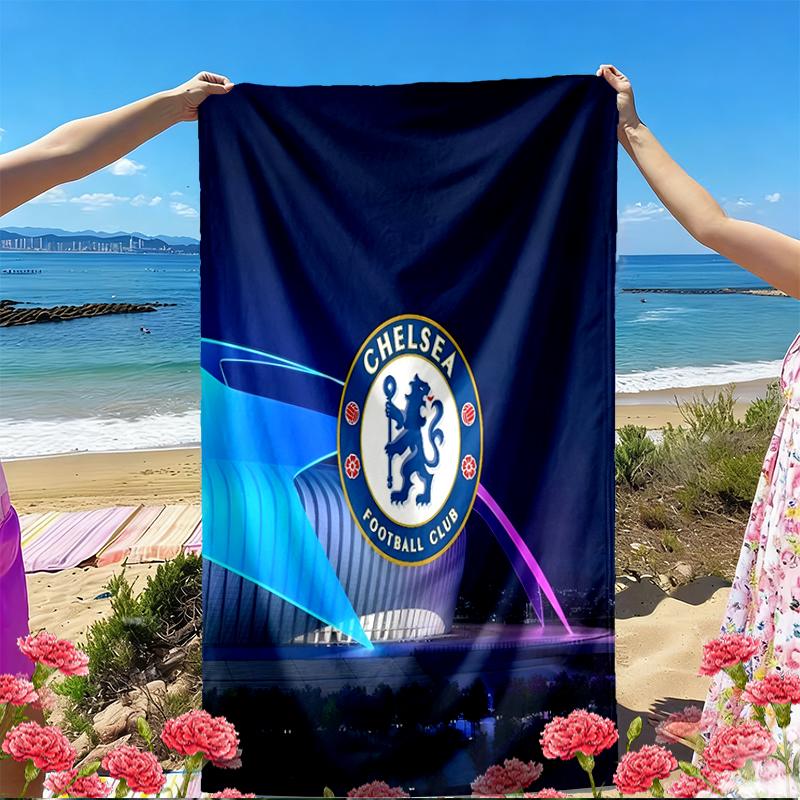 Chelsea F.C Print Beach Towel, Versatile Lightweight Absorbent Beach Towel for Pool Surf Yoga Bathroom, Perfect Birthday Holiday Gift