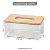 Drill-Free Transparent Bathroom Tissue Box with Storage Shelf