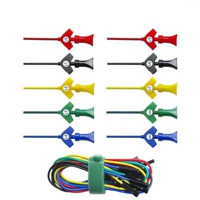 Goupchn 10PCS Mini Pince de Test pour CI CMS Crochet Clip Jumper Sonde pour Analyseur Logique