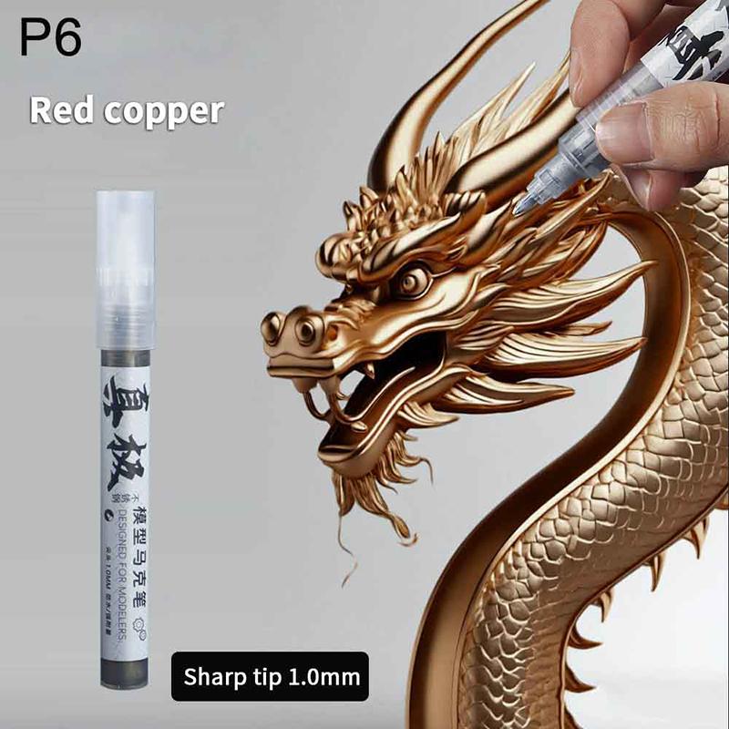 8 Colors Metallic Marker Pen 1Mm Diy Reflective Paint Pen Permanent Gold Silver Marker Touch Up School Model Painting Marking