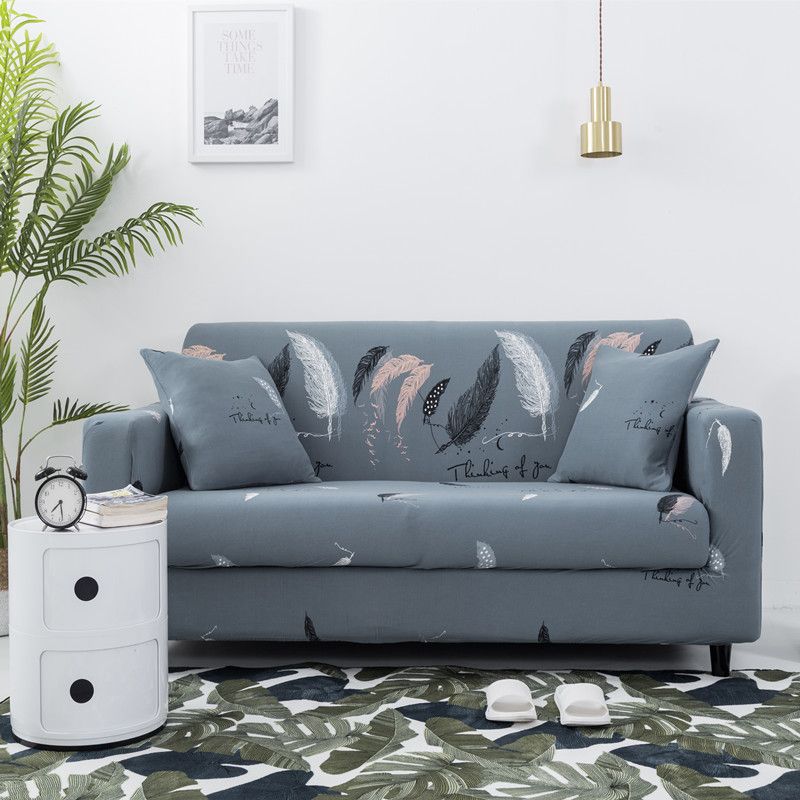 Stretch-Sofabezug mit Blumendruck, elastischer Möbelschutz, Schonbezüge, Couchbezug, 1/2/3/4-Sitzer-Sofabezug für Wohnzimmer