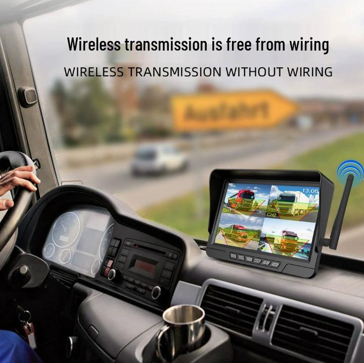 7-inch Wireless Magnetic Solar HD Dashcam for Van, RV, and Car Backup