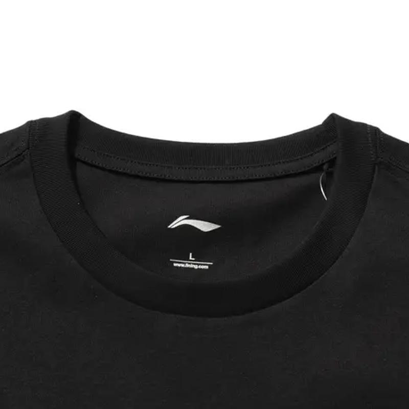 Li Ning Theme Print Fashion Versatile Comfortable Round Neck Simple Breathable Casual Sports Suit Unisex Sports Suit AHSU971-1+AKSV843-1