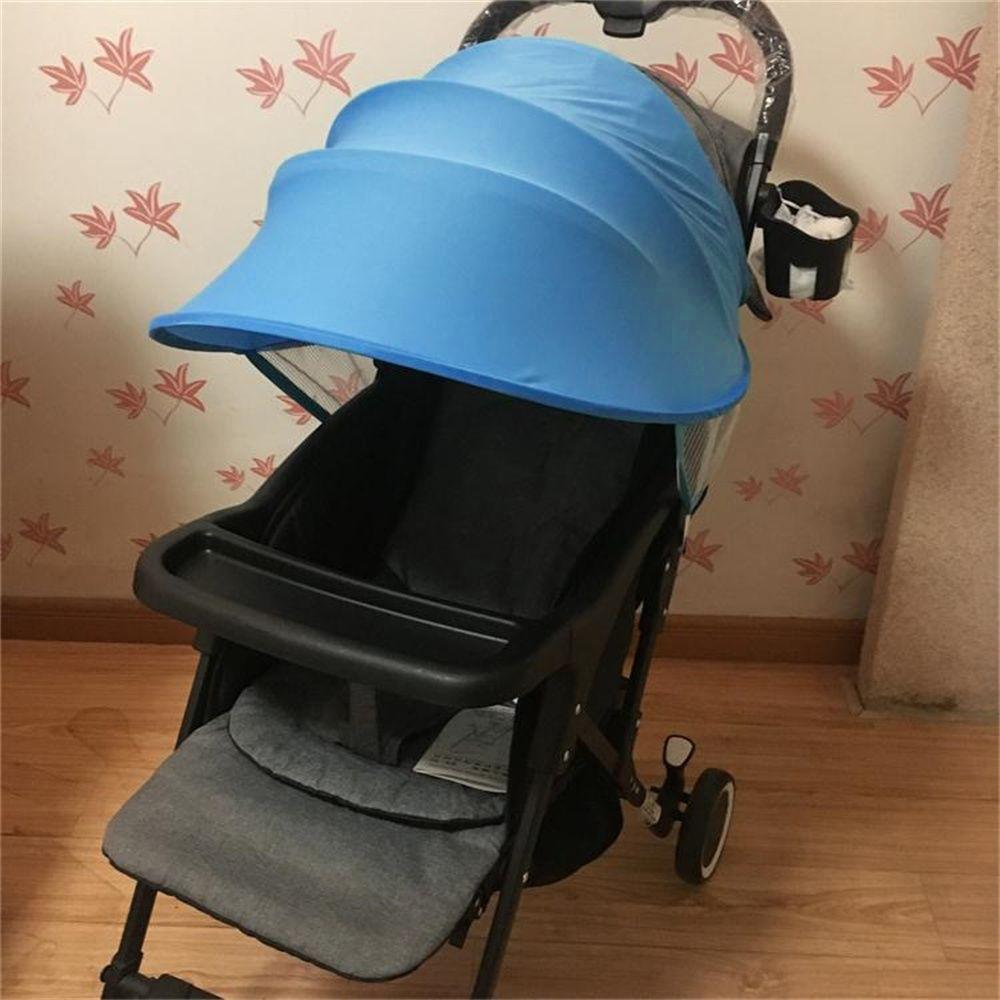 Car Seat Canopy Cover Baby Stroller Sun Visor Pushchair Cap Sun Hood Carriage Sun Shade синий