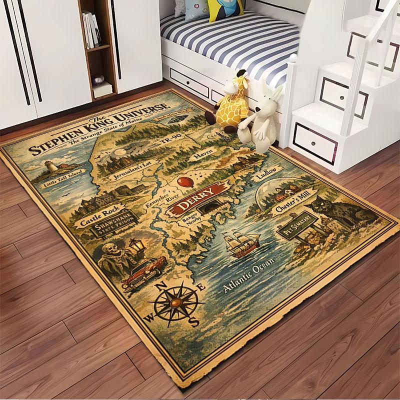 Stephen King Universe Map suitable as a non-slip mat for the living room or bedroom sofa