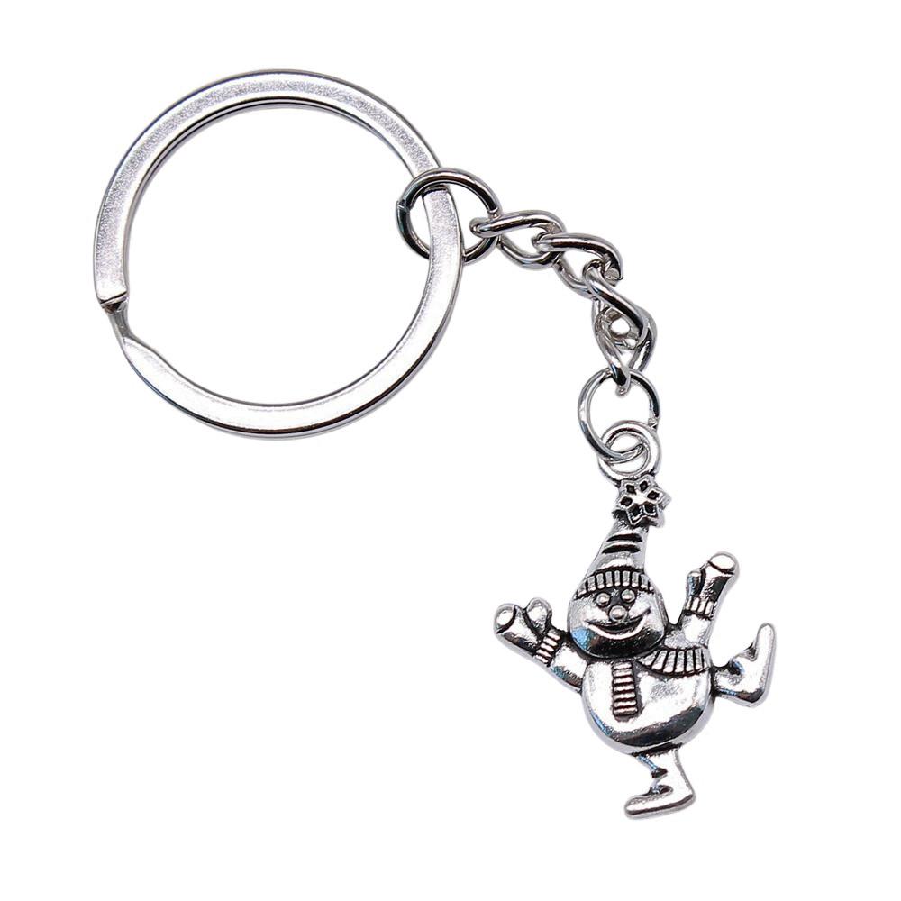 Merry Christmas Keychain Letter Charm Holiday Key Holder 28mm Ring