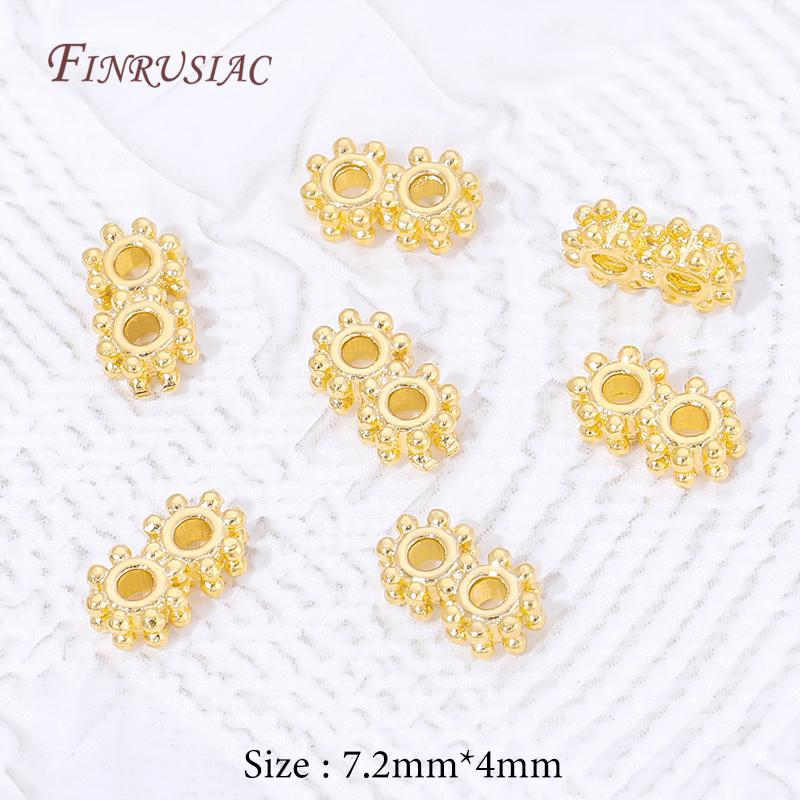 18K Gold Plated 2/3 Holes Spacer Bars Separators,Pearl Bar Bead Spacers For Bracelets,DIY Jewelry Making Supplies Findings