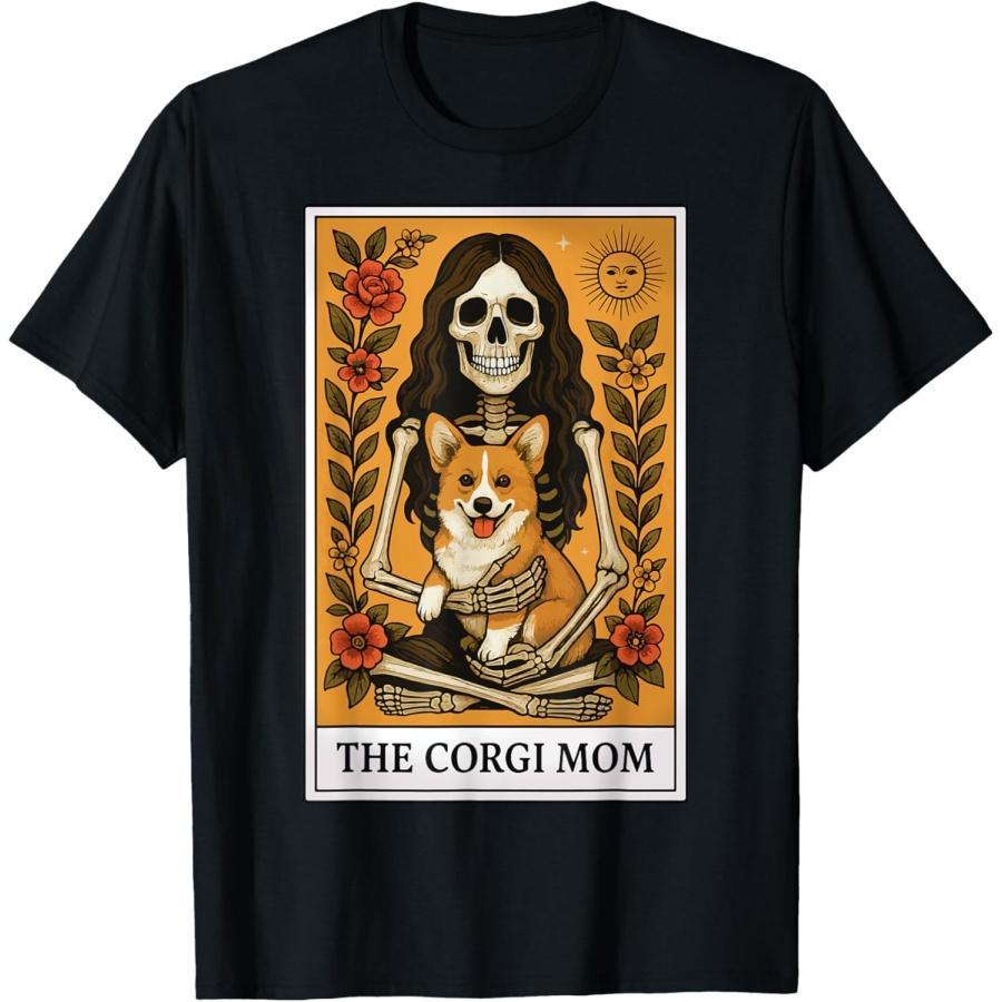 The Corgi Mom Tarot Card T-Shirt XXXXXL чёрный