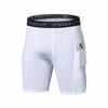 Men's Quick-Dry Compression Shorts with Pockets - High Elasticity, Ideal for Running, Training, and Basketball.