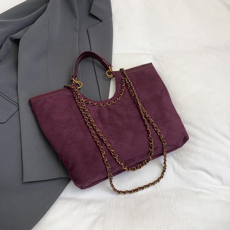 Tote Bag, Laid-back Style, Large-capacity Hand-held Women's Bag, Fashionable Chain Single-shoulder Bag