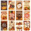 Thanksgiving Paper Turkey Envelope Greeting Cards Set Party Invitation Letter