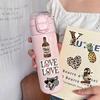 50pcs Leopard Love Stickers Set Retro Aesthetic Downtown Girls Stickers Cool Trendy Y2K Stickers for Laptop Skateboard