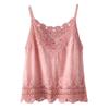 Summer Vintage Lace Hollowed Out Hook and Loop Cotton Vest Thin Camisole Top Sleeveless Inner and Outer