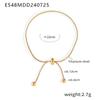 Non-Fading Round Bead Pull-Out Buckle Women'S Titanium Steel Plated 18K Gold Necklace Bracelet Anklet Jewelry