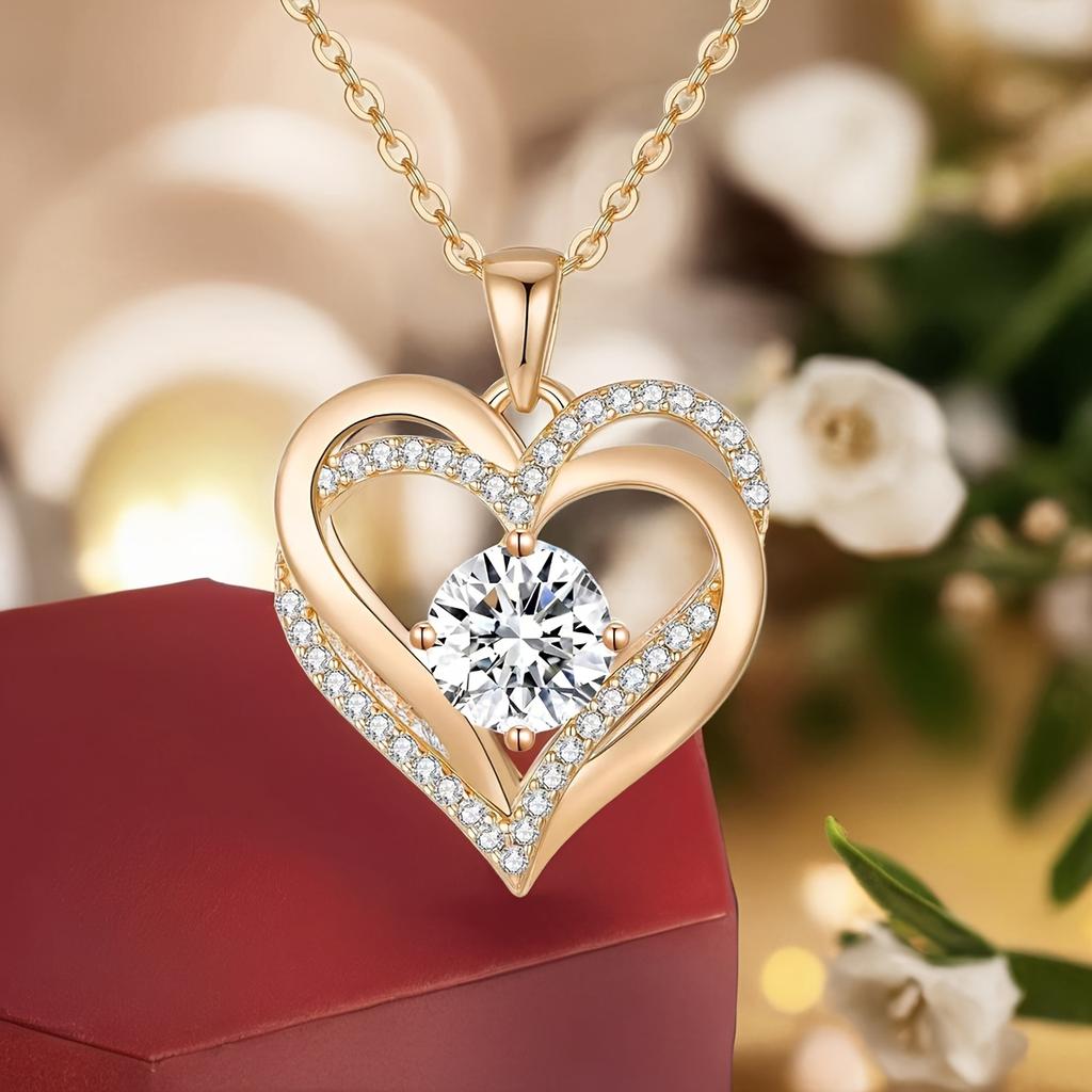 Pink Romantic Valentine'S Day Necklace Gift Box with Artificial Flower, Mother'S Day Present for Mom, Birthday Party Favor