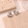 Gold Color Chunky Hoop Earrings Stainless Steel Statement Jewelry Huggie Hoop Earrings  For Women