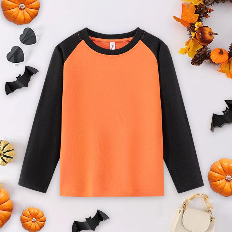 Barn Rundhals Raglan Långärmad Topp - 100% Ren Bomull, Mjuk och Hudvänlig