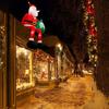 8FT Christmas Inflatables Outdoor Decorations Christmas Inflatable Yard Climbing Santa Claus Christmas Blow Up Yard Decorations