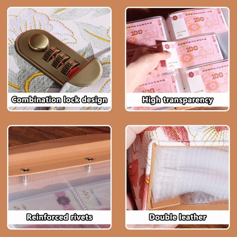 with Combination Lock Savings Binder Savings Challenge Book  Cash Envelope System