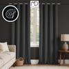 Thick Gray Velvet Curtain With Eyelets And Rings, Ready-Made, Blackout Velvet
