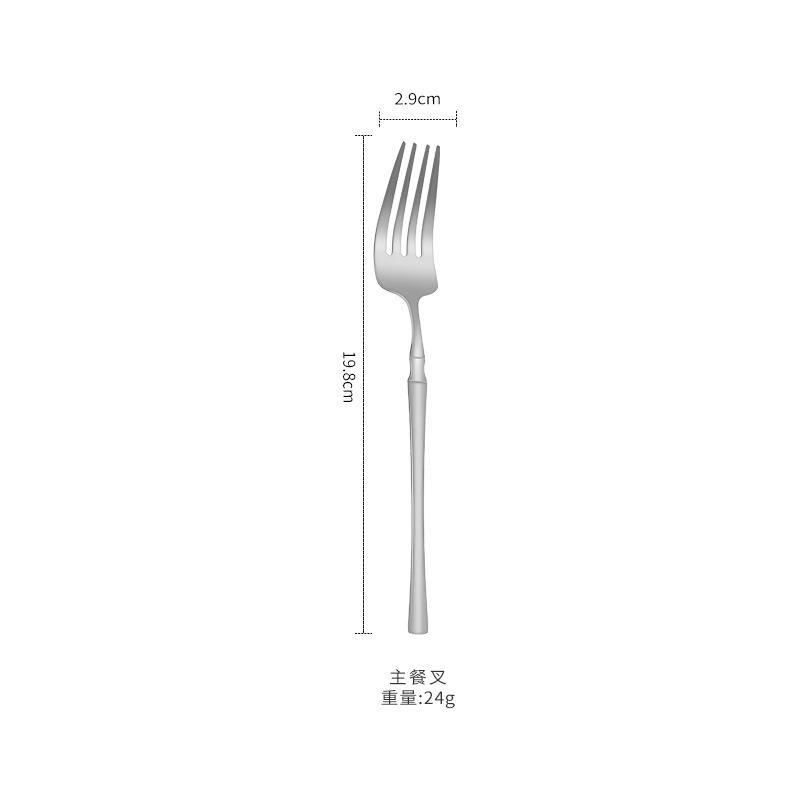 New Small Waist Knife, Fork and Spoon Stainless Steel Household Long Handle Spoon Commercial High-grade Spoon High Quality