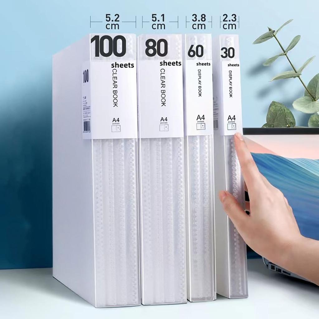 A4 60 Page Data Book Insert Folder Transparent Inner Page Data Storage Book Premium Durable Quality Useful Practical