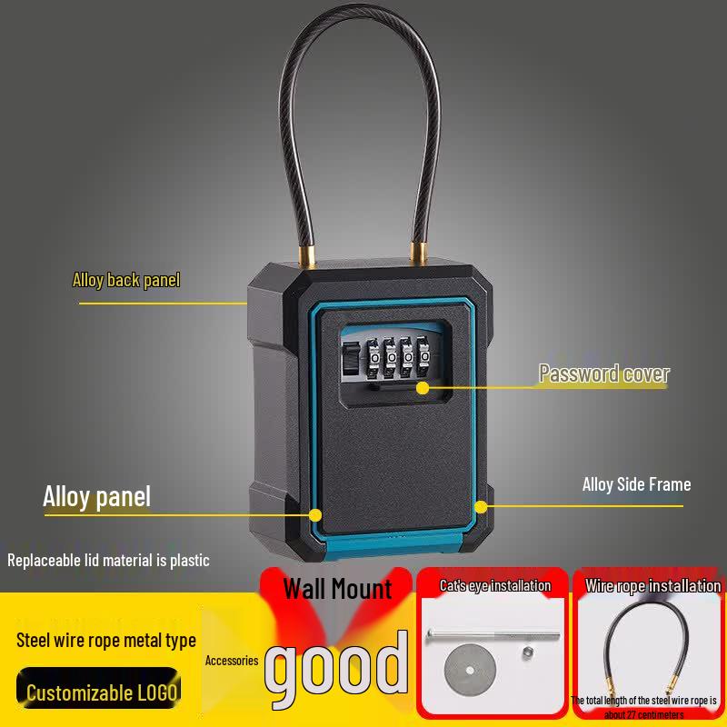 Aokewen Soft Hook Metal Password Key Box