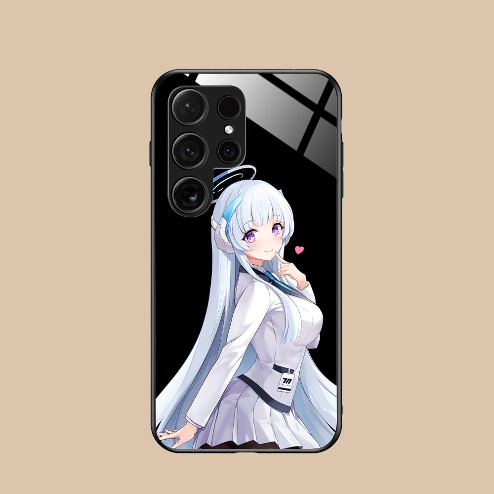 Blue Archive Ushio Noa Phone Case for Samsung Galaxy S26 S25 S24 S23 S22 S21 S20 Note20 Plus FE Ultra Glass Colorful Cover Cover
