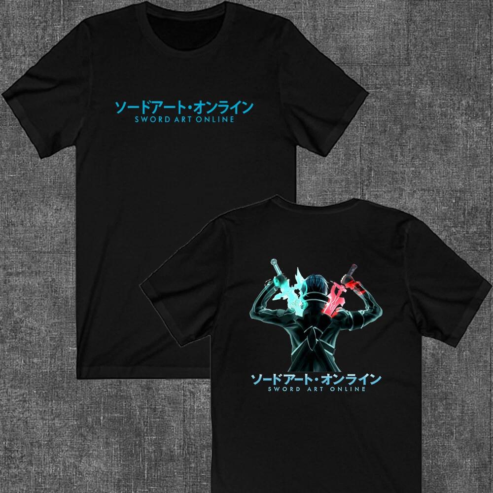 Men s and Women s T-shirts SAO Sword Art Online Anime MMORPG XXL