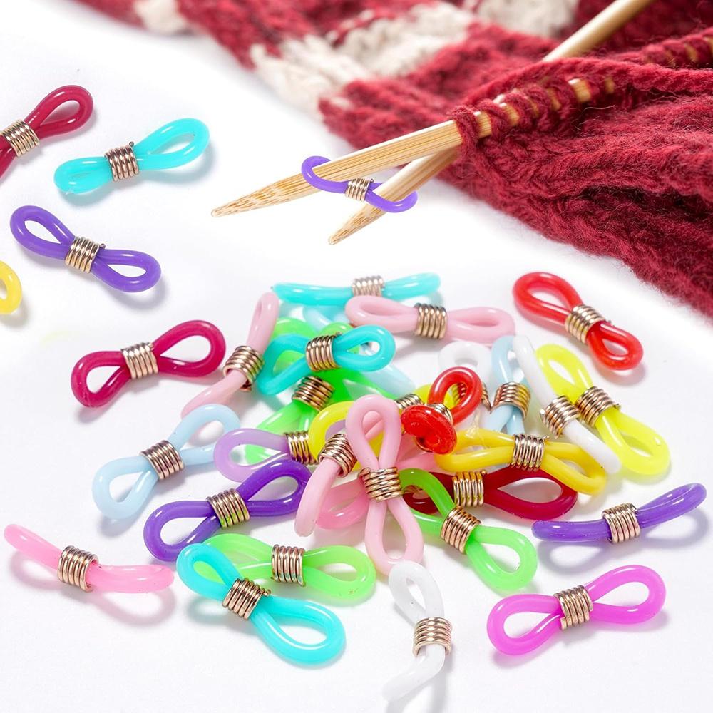 36pcs/lot Knitting Needle Stoppers Colorful Knitting Needle Hugger Stitch Needle Tip Stoppers Crocheting Knitting Project Accessories