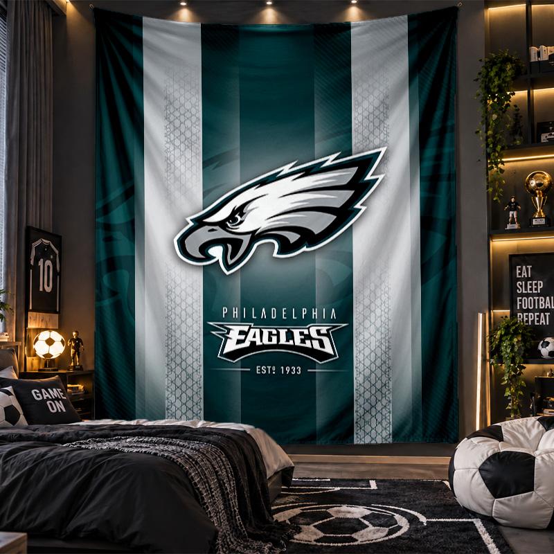 Wandbehang Wandteppich Philadelphia Eagles Druck Stoff für Wohnzimmer Schlafzimmer Heimdekoration