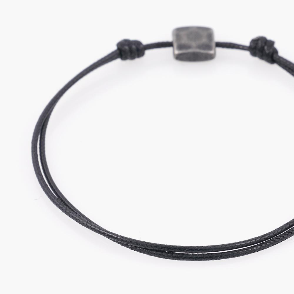 Jbans Classic Antique Cube Pendant String Bracelet (C2501Ac1231_Bk)