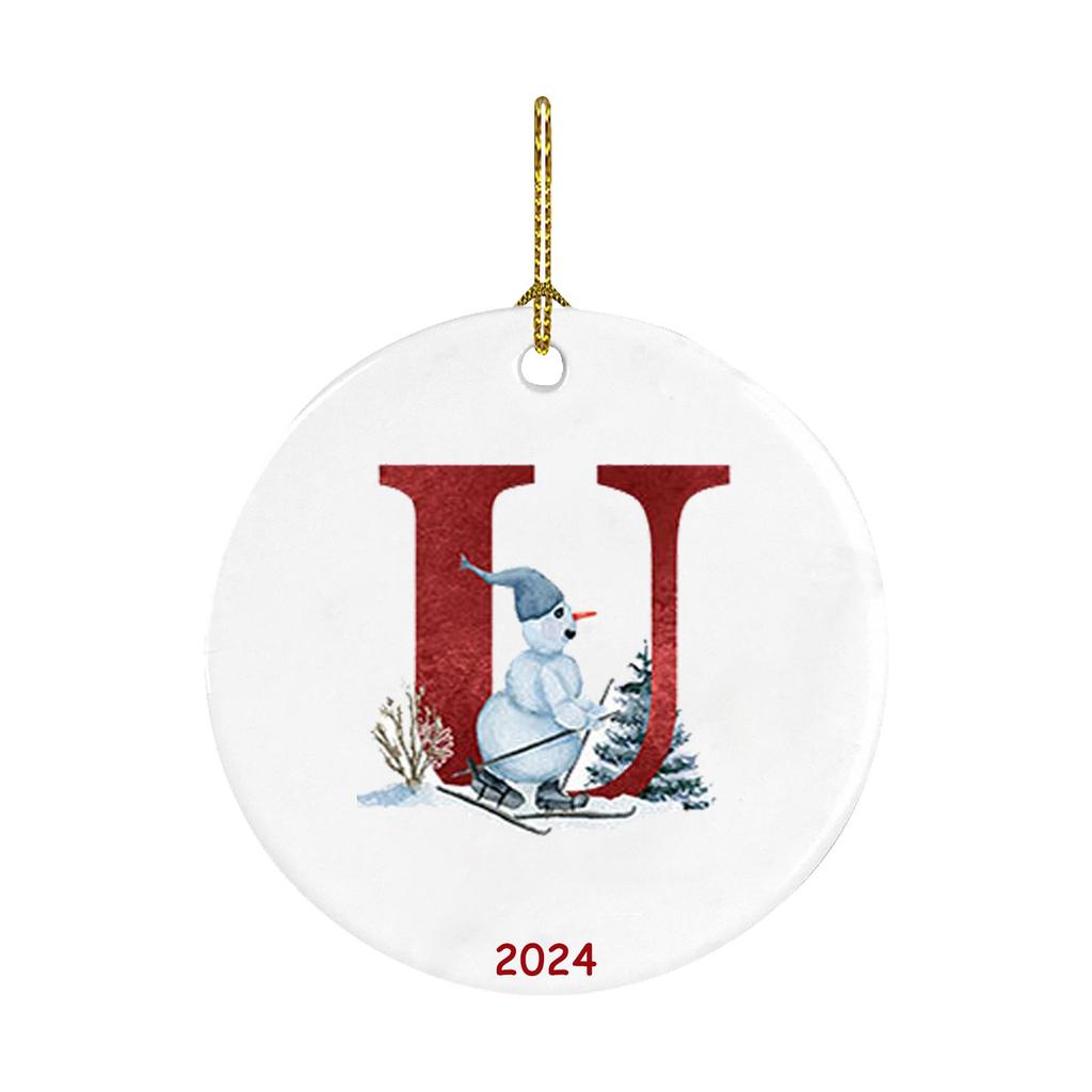 26 dopisů Santa vánoční přívěsek Akrylový přívěsek na auto vánoční ozdoba